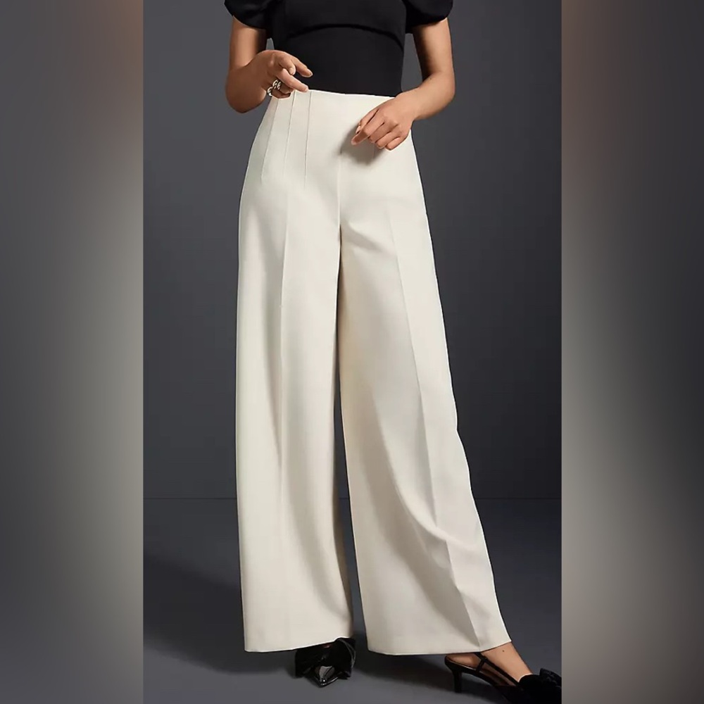 LOFT Cream Wide Leg Pants